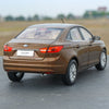1/18 Scale Ford ESCORT 2017 Brown Diecast Car Model for Birthday gift, Christmas gift, toys