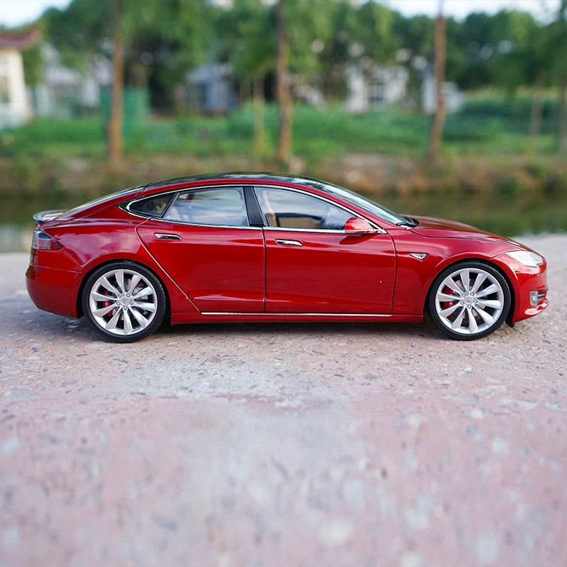 Original factory authentic 1/18 TESLA MODEL S P100D diecast car model for collection