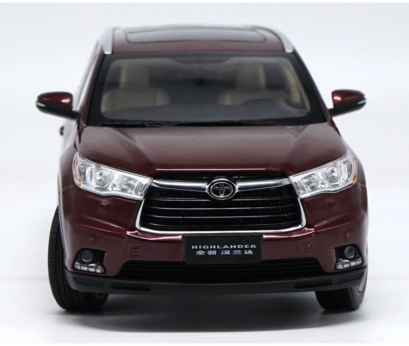 Original factory authentic 1:18 TOYOTA HIGHLAND 2016 diecast SUV car model for collection, gift, toys
