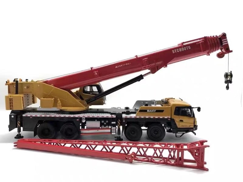 Original authentic 1:36 Large Diecast Sany STC800T6 80ton Truck Crane model, Large sany 80ton truck crane model for gift