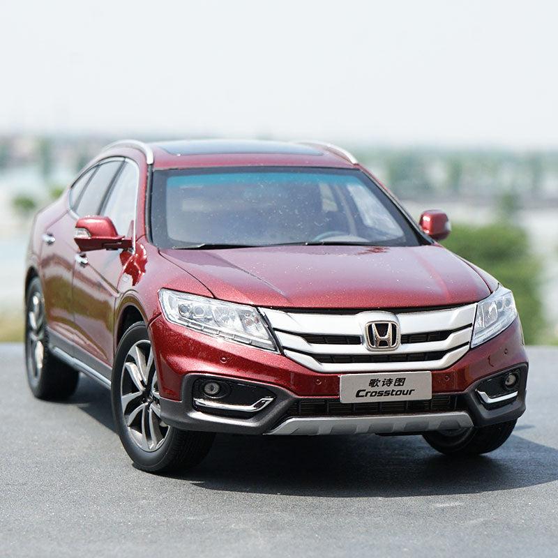 1:18 Diecast Model for Honda Crosstour 2014 Red Sportback Alloy Toy Car Miniature Collection Gifts