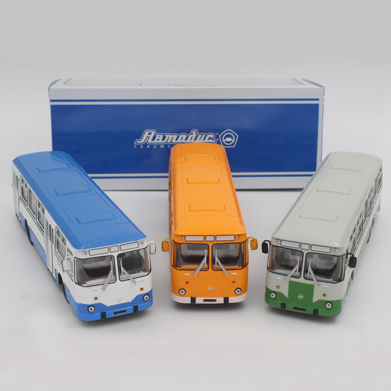 High quality 1/43 Russian Bus Sovetskii Avtobus Liaz-677M Diecast Blue model for gift, collection