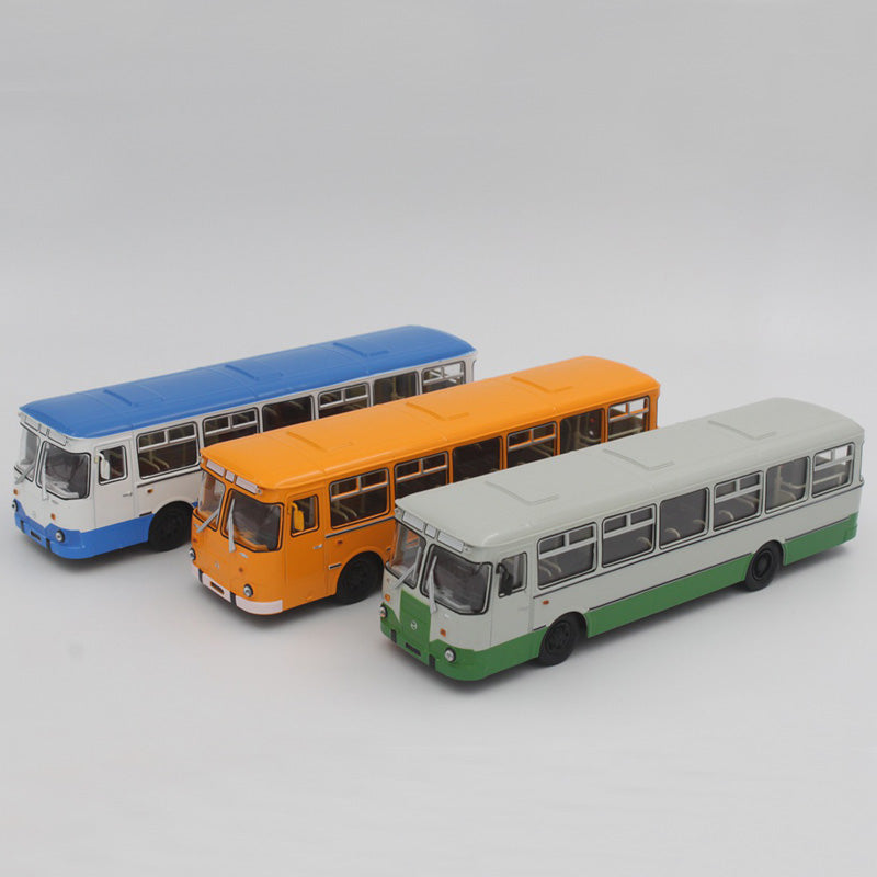 High quality 1/43 Russian Bus Sovetskii Avtobus Liaz-677M Diecast Blue model for gift, collection