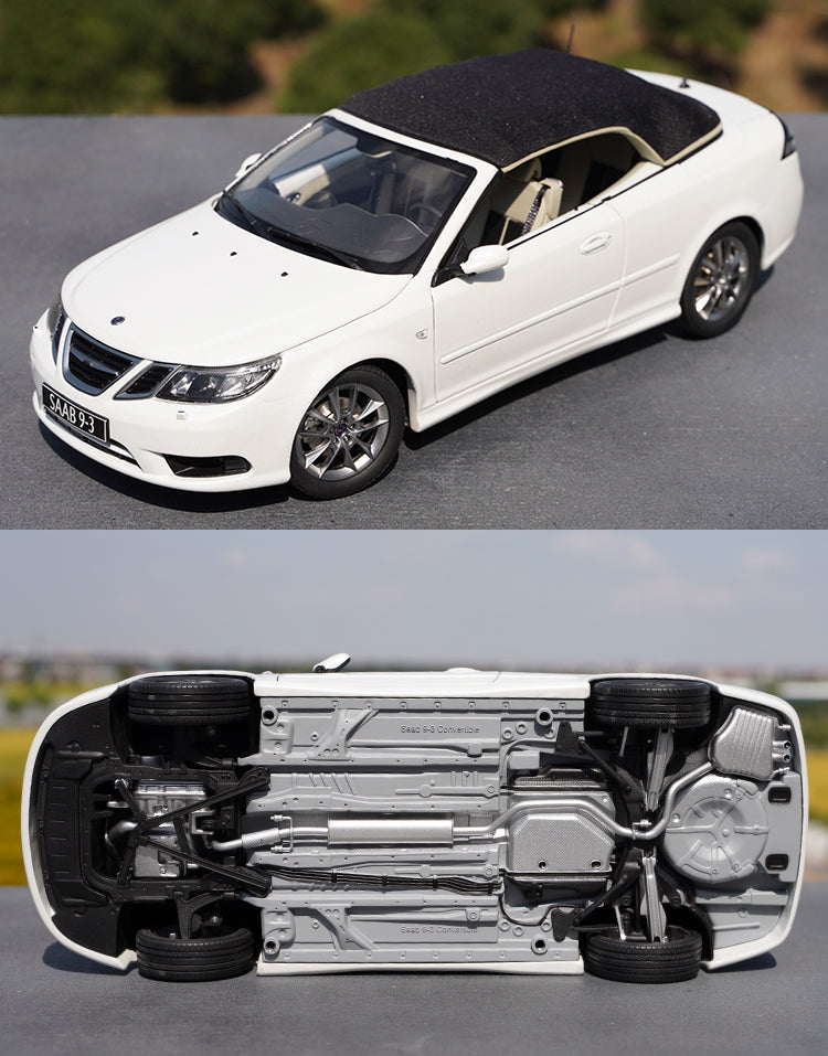 Original factory authentic 1:18 SAAB 9-3 Zinc alloy sports car model, diecast scale roadster car model for gift, collection