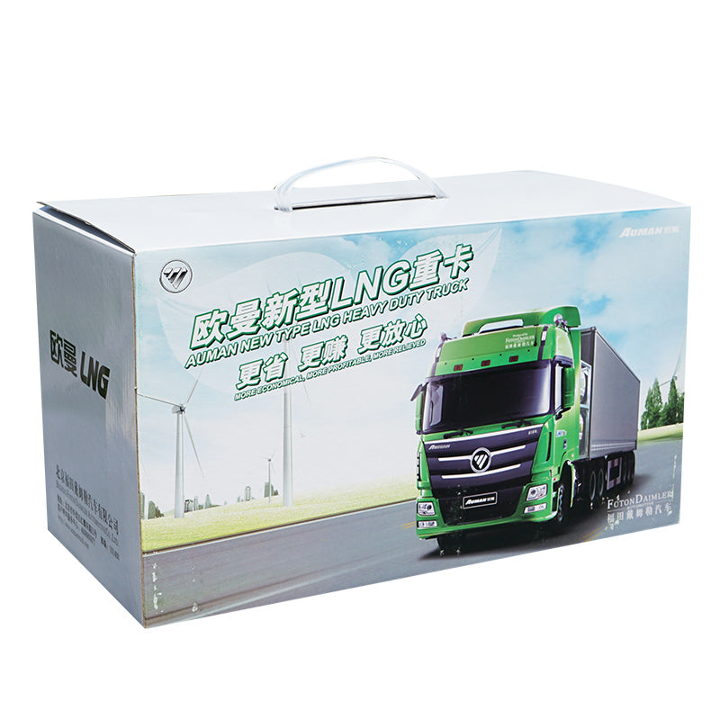 Original factory authentic Foton AUMAN MT Version 1:24 AUMAN GTL LNG semi-trailer tractor alloy scale models for gift, collection