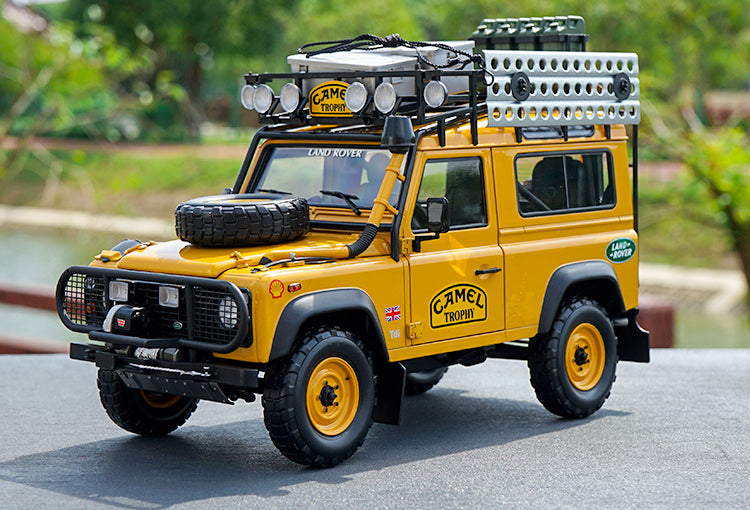Almost Real 1/18 Land Rover Defender 90 110 CAMEL TROPHY Edition diecast car model with small gift