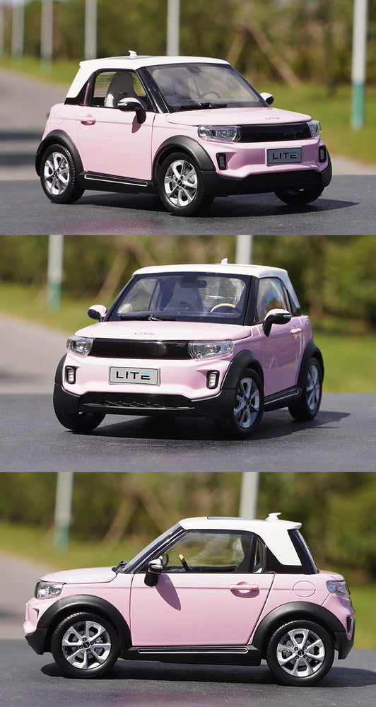 Original factory 1:18 BAIC LITE AFCFOX diecast electric car model for gift, collection