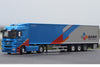 Original authentic 1:50 Ben z Diecast container truck  model Rongqing Logistics alloy DHL container truck model for gift