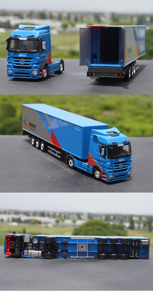 Original authentic 1:50 Ben z Diecast container truck  model Rongqing Logistics alloy DHL container truck model for gift