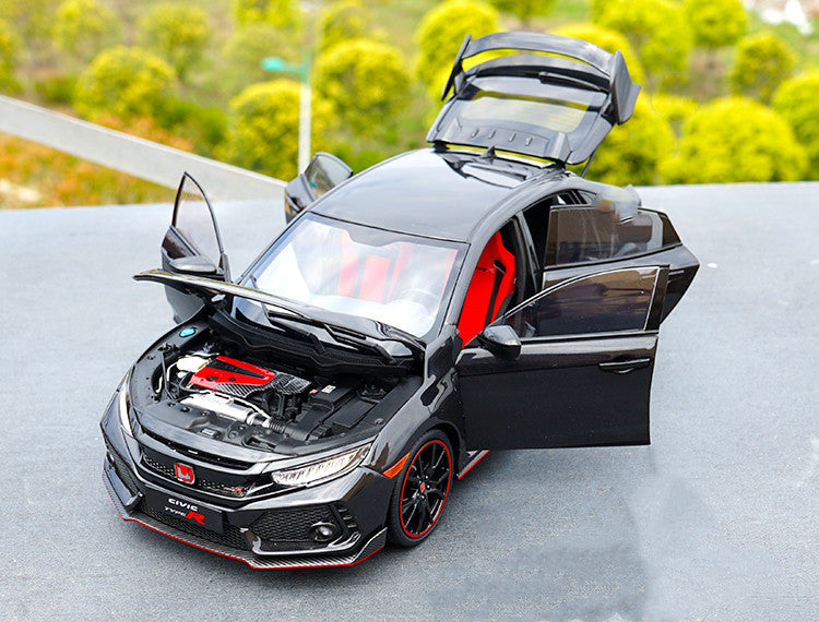High Quality 1/18 Honda Civic TYPE R FK8 2017 Japanese sports car alloy car model with small gift
