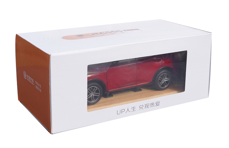 Original factory high quality red 1:18 Changan CS55 PLUS 2021 Diecast Scale SUV alloy simulation car model for gift
