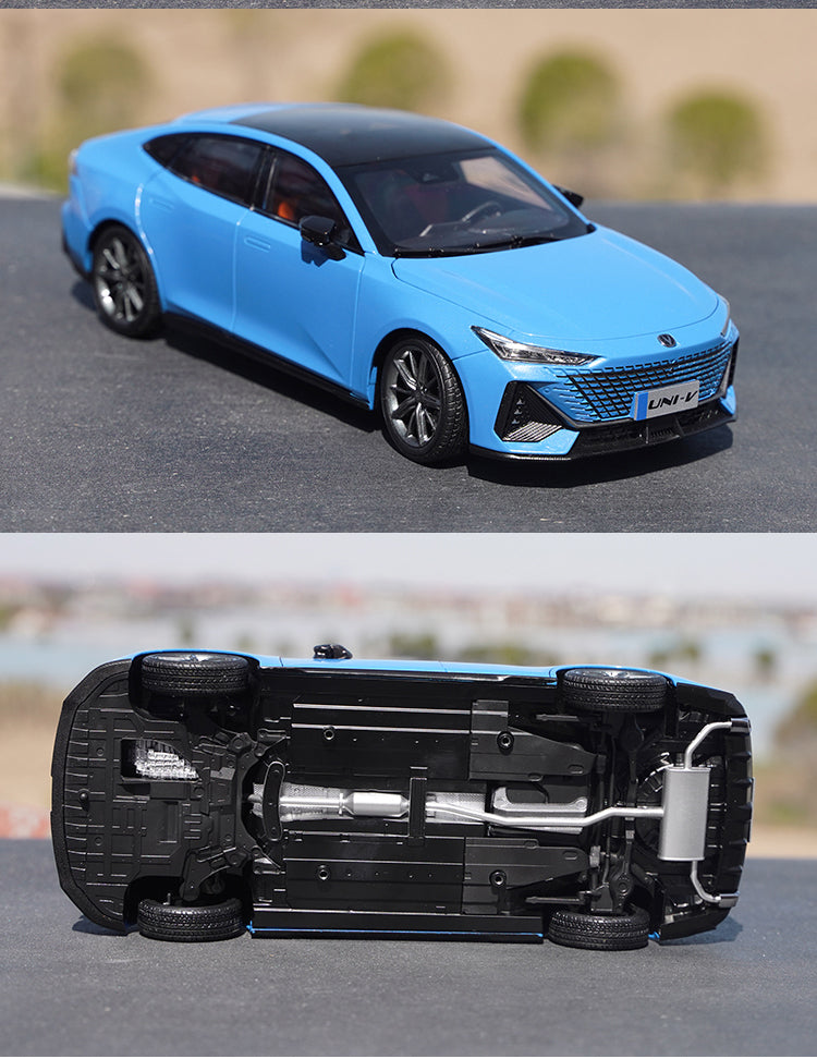 Original factory new release Blue 1:18 Changan UNIV Uni-V alloy car model for collection, gift