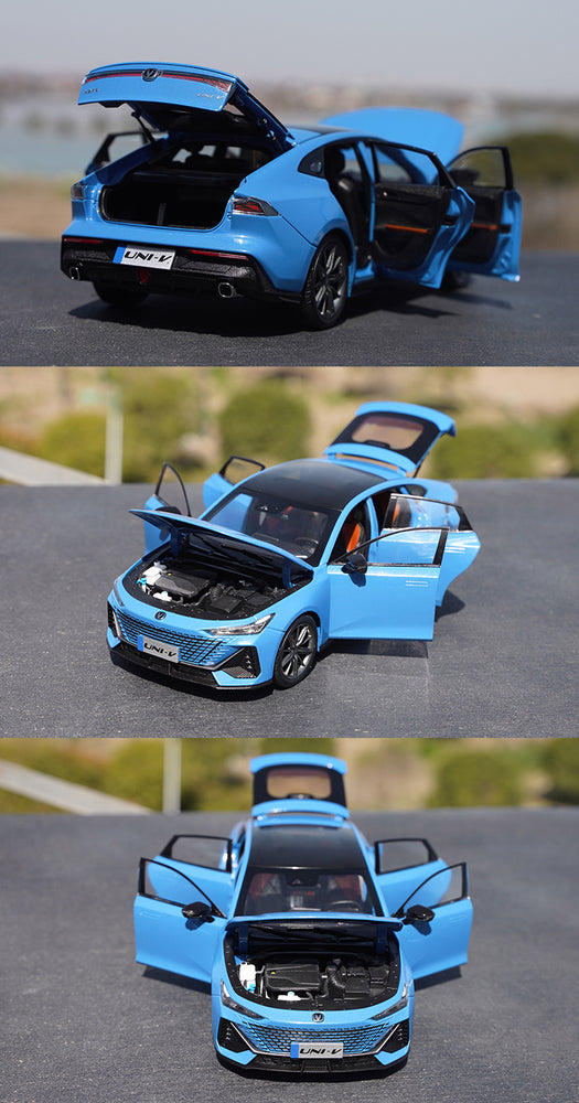 Original factory new release Blue 1:18 Changan UNIV Uni-V alloy car model for collection, gift