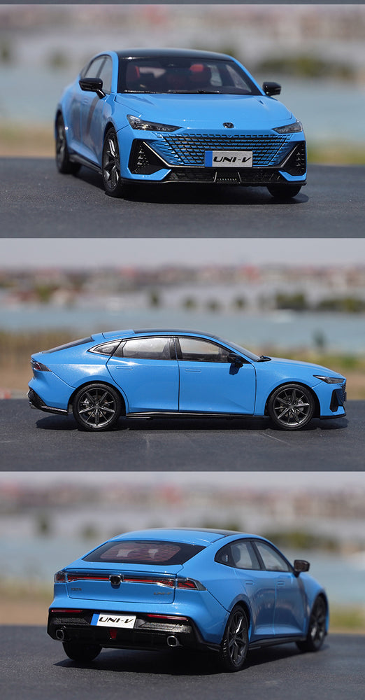 Original factory new release Blue 1:18 Changan UNIV Uni-V alloy car model for collection, gift