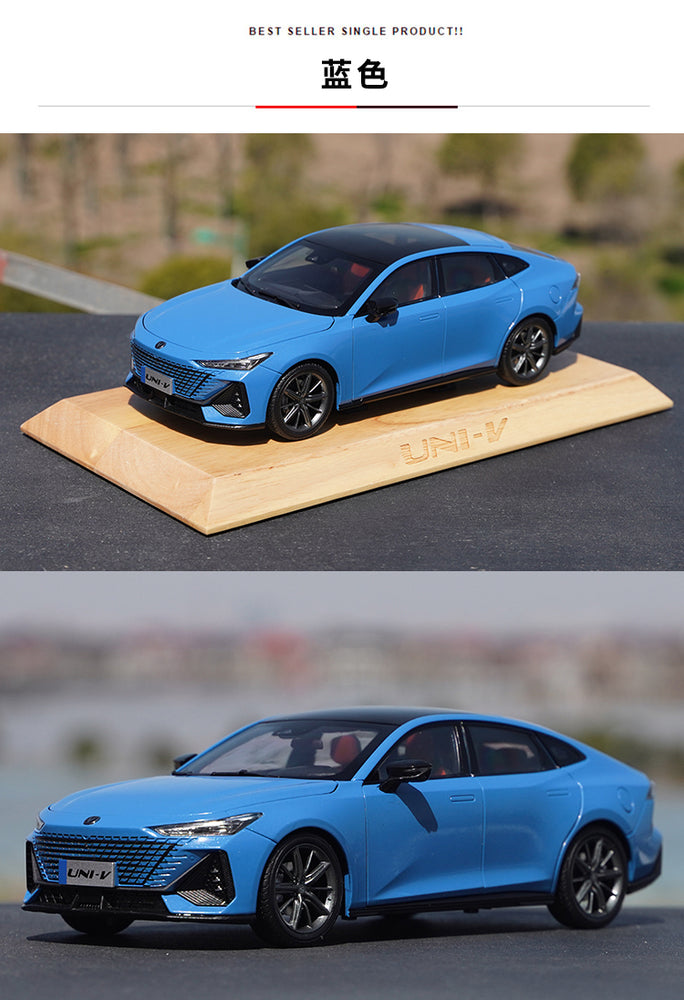Original factory new release Blue 1:18 Changan UNIV Uni-V alloy car model for collection, gift