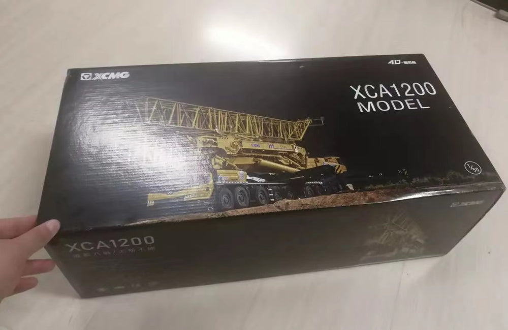 Classic original New Launch 1:50 XCMG XCA1200 All Terrain Crane Model, 1200 tons crane replica crane for chirsitmas, birthday gift
