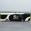 Original factory high quality deepblue technology 1:42 diecast White-Black AL Panda City Bus Model for gift, collection