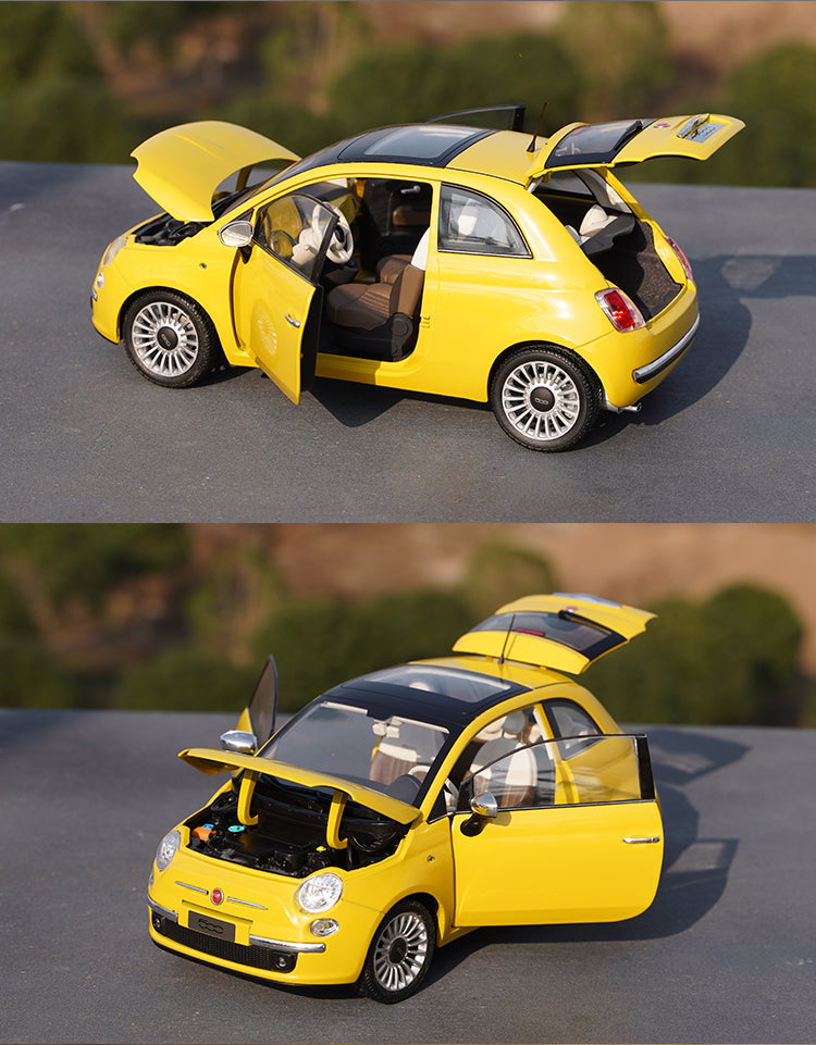 Original factory 1:18 Norev Fiat 500 diecast alloy car model for collection, birthday gift