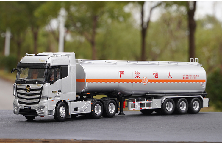 Original factory 1:36 Foton Auman EST-A diecast container truck model for gift, toys