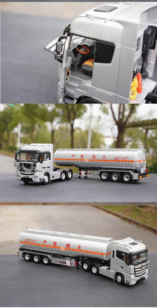 Original factory 1:36 Foton Auman EST-A diecast container truck model for gift, toys