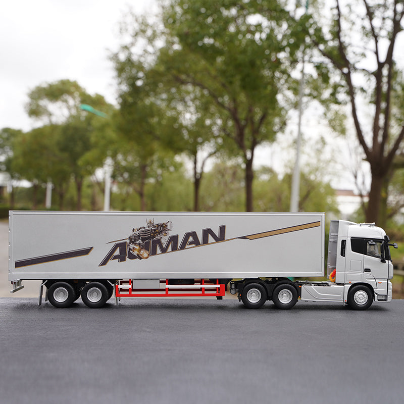 Original factory 1:36 Foton Auman EST-A diecast container truck model for gift, toys