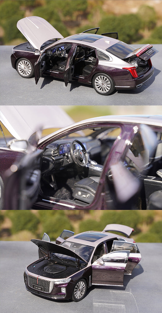 Original factory 1:18 century Dragon FAW Red flag Hongqi H9 diecast parade alloy car model for gift, collection