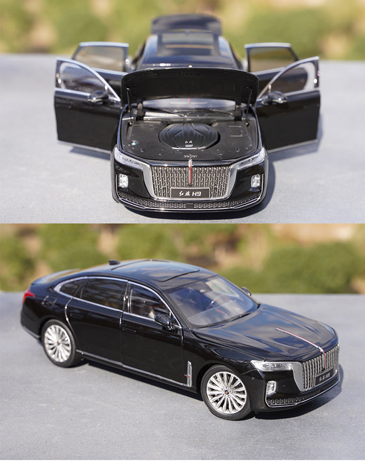 Original factory 1:18 century Dragon FAW Red flag Hongqi H9 diecast parade alloy car model for gift, collection