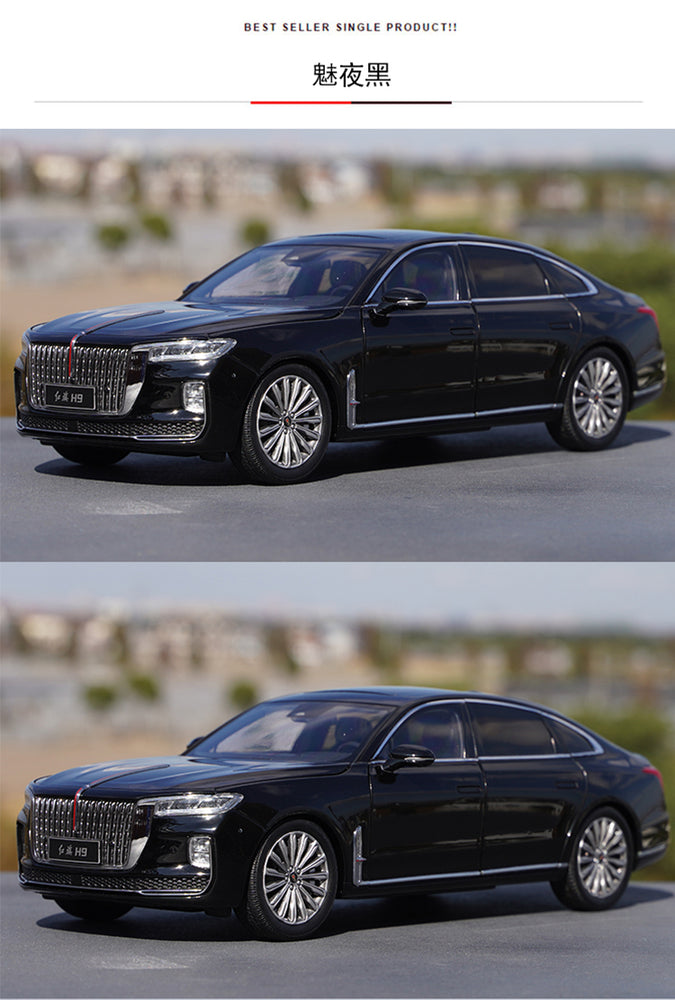 Original factory 1:18 century Dragon FAW Red flag Hongqi H9 diecast parade alloy car model for gift, collection