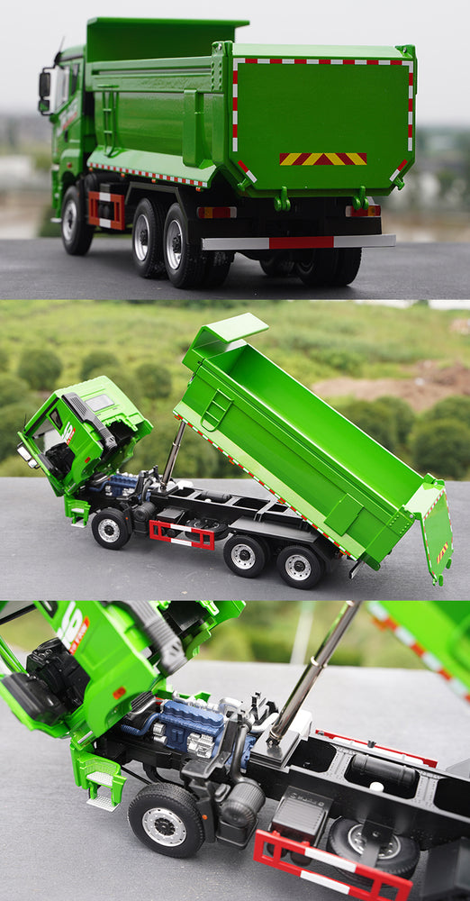 Original factory 1:24 FAW Qingdao Jiefang JH6 Diecast Dump truck model alloy slug truck vehicle models for gift, toy