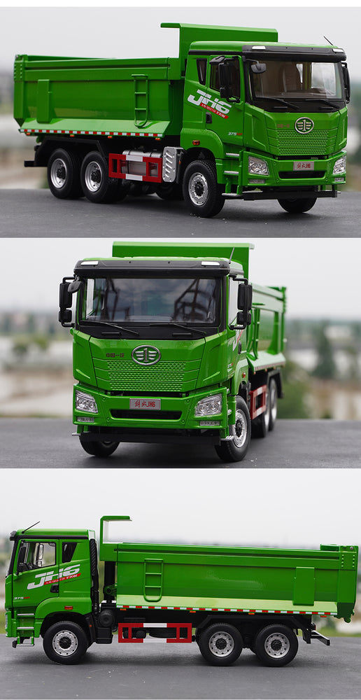 Original factory 1:24 FAW Qingdao Jiefang JH6 Diecast Dump truck model alloy slug truck vehicle models for gift, toy