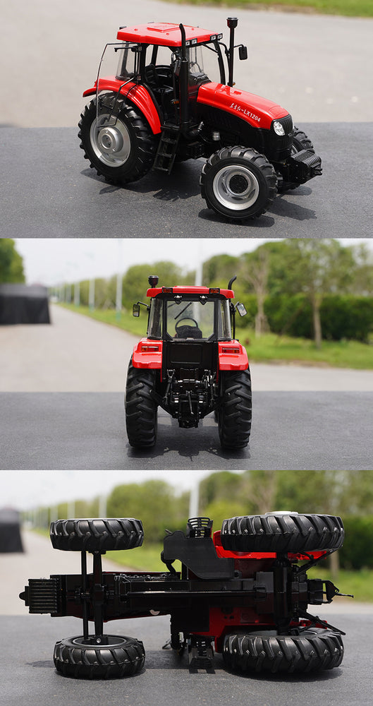 Collectable top quality 1:24 YTO First tow Dongfanghong LX1204 Diecast wheeled alloy farm tractor model for gift, toys