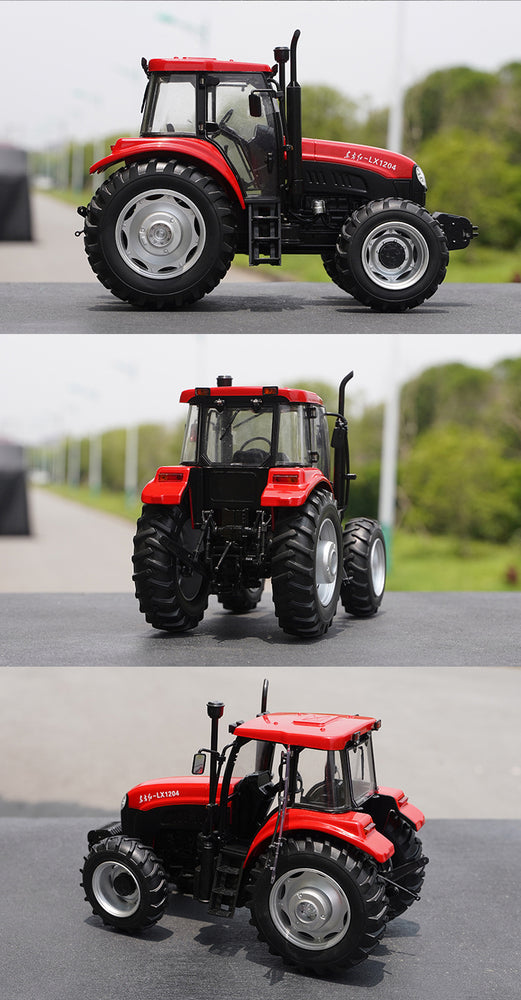 Collectable top quality 1:24 YTO First tow Dongfanghong LX1204 Diecast wheeled alloy farm tractor model for gift, toys