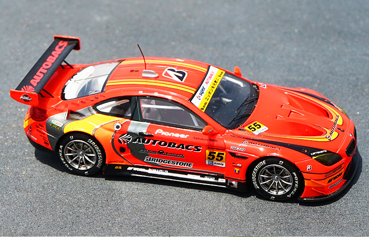 1:43 minichamp BMW M6 GT3 rally car Safari Force resin simulation car toy model
