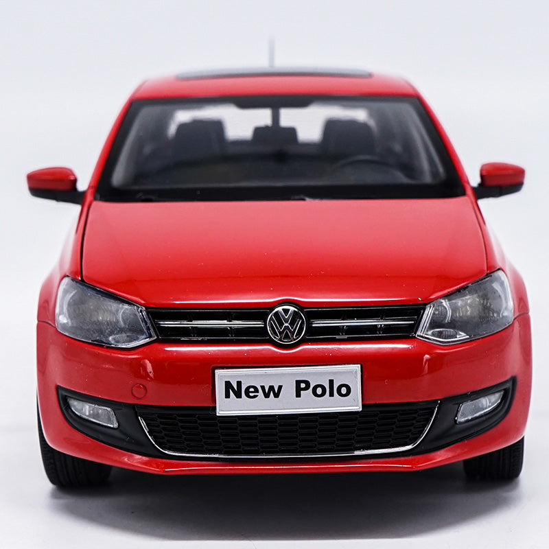Original Authorized Authentic alloy 1:18 Volkswagen New Polo 2013 red scale model miniature Diecast Classic toy Car Model for gift, collection