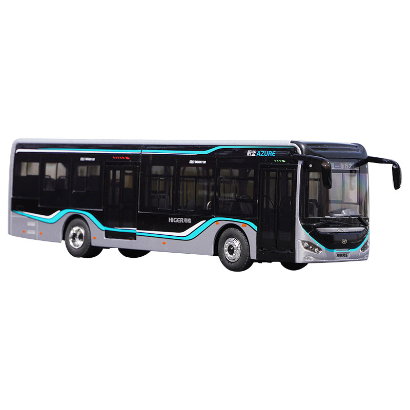 Original factory 1:42 Golden Dragon Weiblue  Azure New Energy City Bus Alloy Model with LED Lights – Collectible Diecast Simulation Bus for Display & Gift