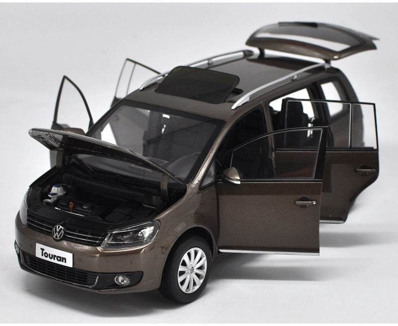 Original Authorized Authentic 1:18 scale Alloy Toy Vehicles VW NEW TOURAN Brown/black Car Model for christmas/Birthday gift, collection