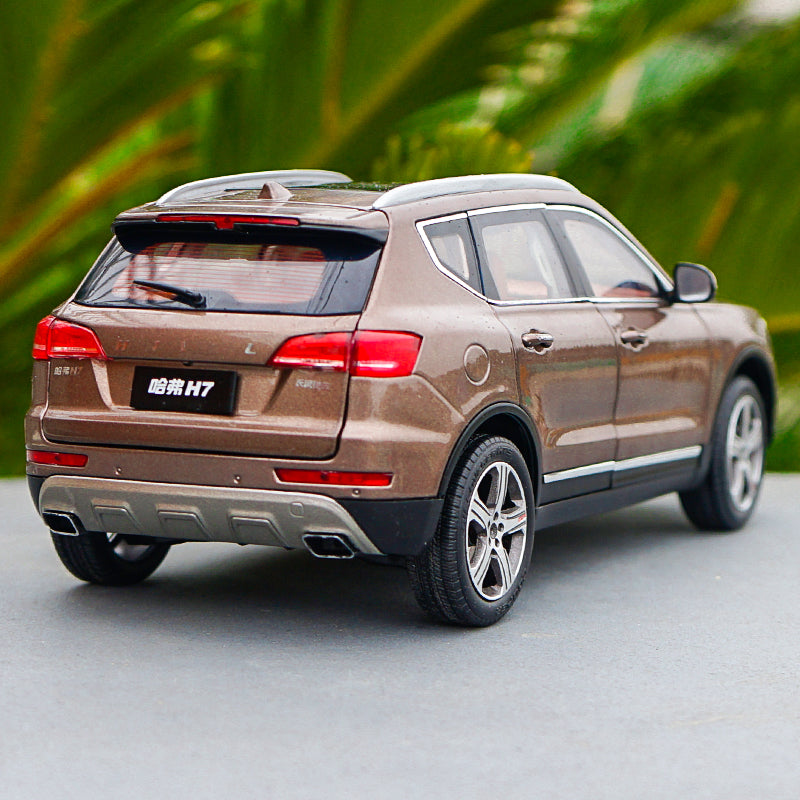 Original factory 1:18 Dealer Edition Great Wall Haval H7 brown Diecast Car Model with small gift
