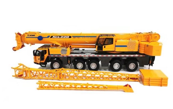 Original factory 2019 new 1:50 XCMG XCA220 truck crane models, Diecast construction engineering model for gift