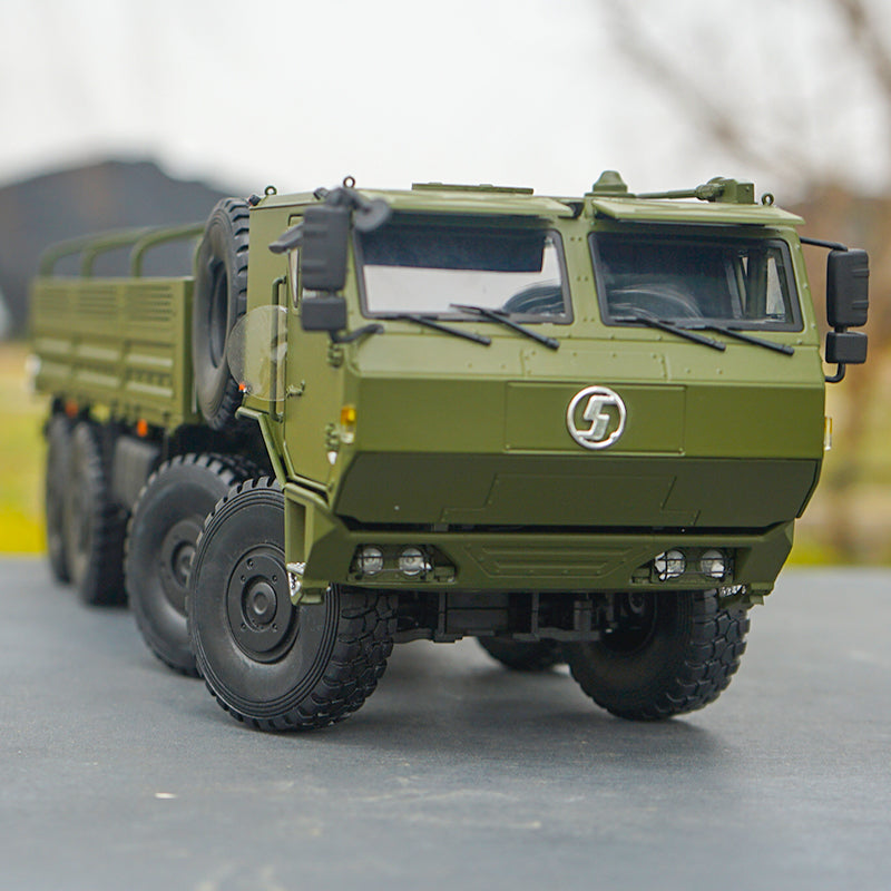 Original factory diecast 1:24 Shanqi Delong SX2306 off-road Army truck transport vehicle model, diecast military truck model for gift