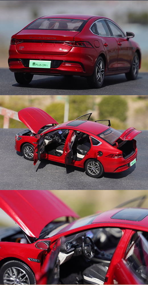 Original factory 1:18 BYD Qin Pro DM-i BYD 2022 diecast alloy car model for collection
