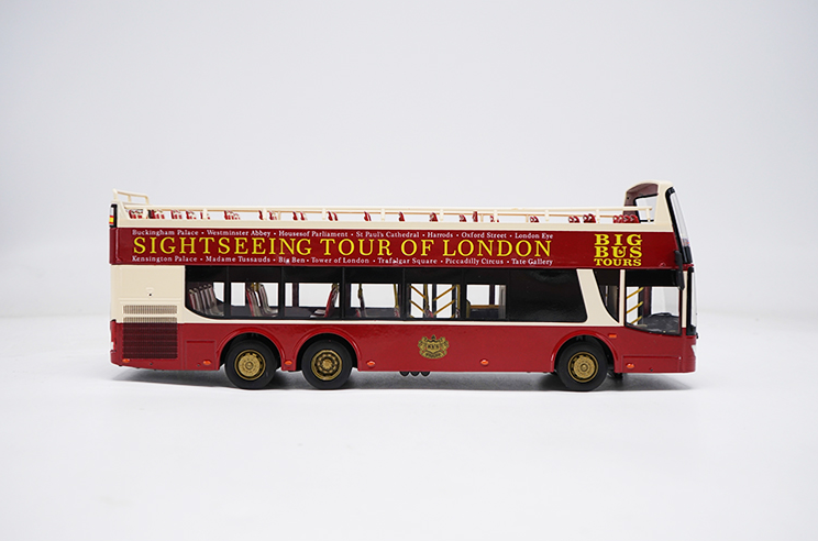Original Rare Alloy Model 1:43 Ankai Double Decker Big Bus Sightseeing Tour of London Olympic Diecast Toy Model for christmas gift,Collection,Decoration