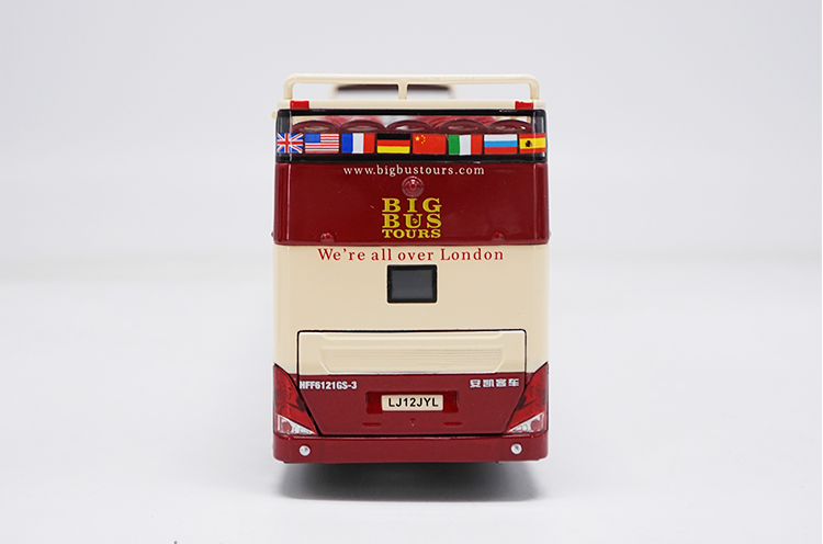 Original Rare Alloy Model 1:43 Ankai Double Decker Big Bus Sightseeing Tour of London Olympic Diecast Toy Model for christmas gift,Collection,Decoration