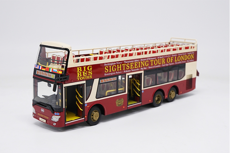 Original Rare Alloy Model 1:43 Ankai Double Decker Big Bus Sightseeing Tour of London Olympic Diecast Toy Model for christmas gift,Collection,Decoration