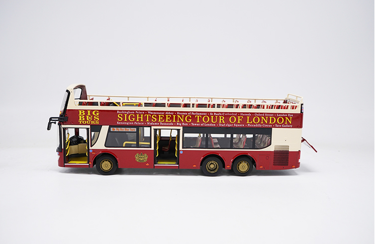 Original Rare Alloy Model 1:43 Ankai Double Decker Big Bus Sightseeing Tour of London Olympic Diecast Toy Model for christmas gift,Collection,Decoration