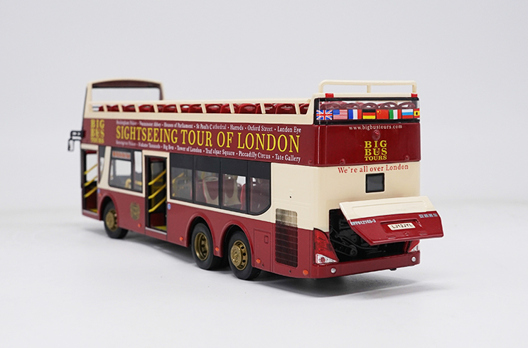 Original Rare Alloy Model 1:43 Ankai Double Decker Big Bus Sightseeing Tour of London Olympic Diecast Toy Model for christmas gift,Collection,Decoration