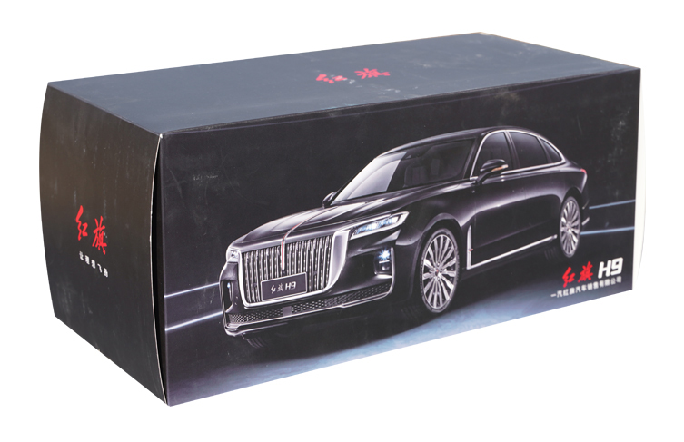 Original factory 1:18 century Dragon FAW Red flag Hongqi H9 diecast parade alloy car model for gift, collection