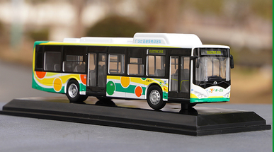 Original factory 1:64 BYD K9 K8 pure electric diecast bus model for to ...