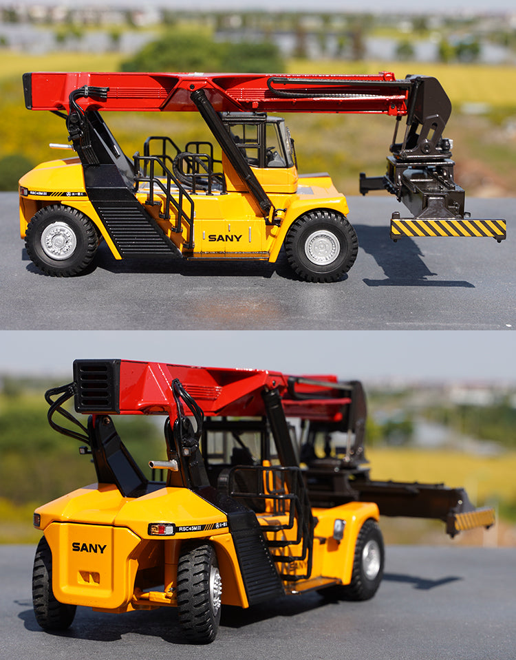 Original factory 1:50 SANY Container front lifting Reach stacker crane model diecast forklift stacking crane mechanical models for gift