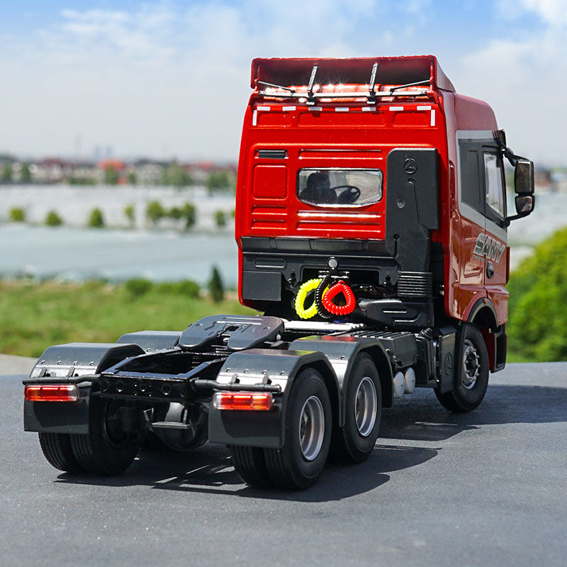 Original factory 1:24 Diecast SANY tractor Truck Models Yingjie Version Metal heavy truck model