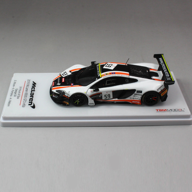 1:43 650S GT3 59# Mclaren Spa 24Hours 2016 Supercar resin models, TSM resin car model